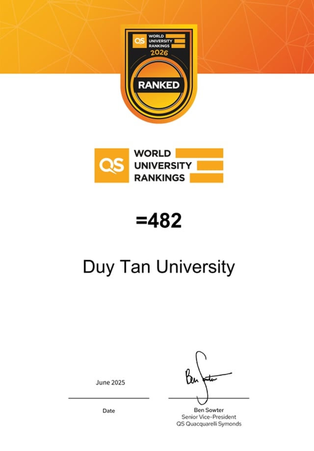 ĐH Duy Tân tiếp tục trong Top 500 thế giới trên Bảng QS World University Rankings 2026
- Ảnh 1.