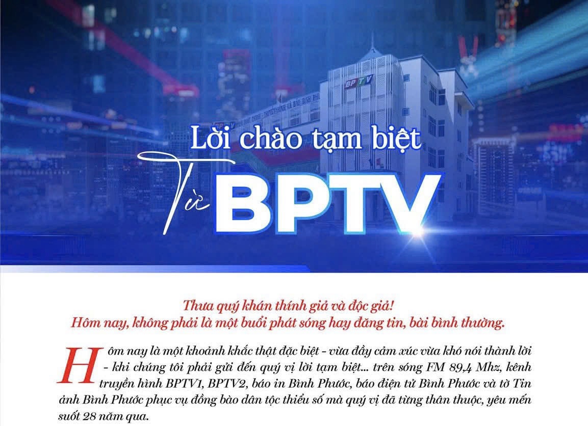 Lời chào tạm biệt từ BPTV