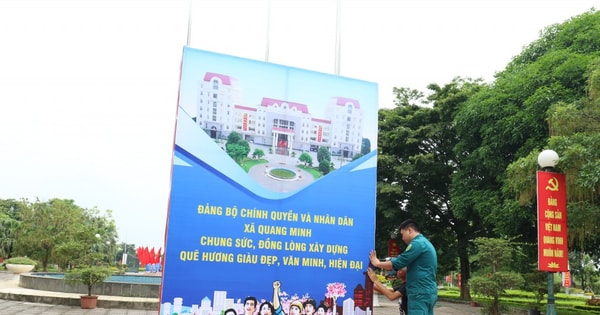 ឃុំ Quang Minh ថ្មីបានត្រៀមជាស្រេចសម្រាប់ពិធីសម្ភោធ