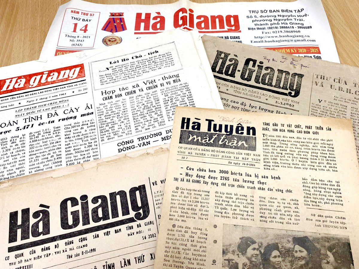 Một số ấn phẩm Báo Hà Giang, Hà Tuyên.
