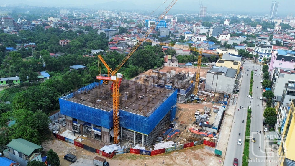គម្រោងលំនៅឋាន Bac Son សង្កាត់ Hoang Van Thu (ទីក្រុង Thai Nguyen) កំពុងពន្លឿនដំណើរការសាងសង់។