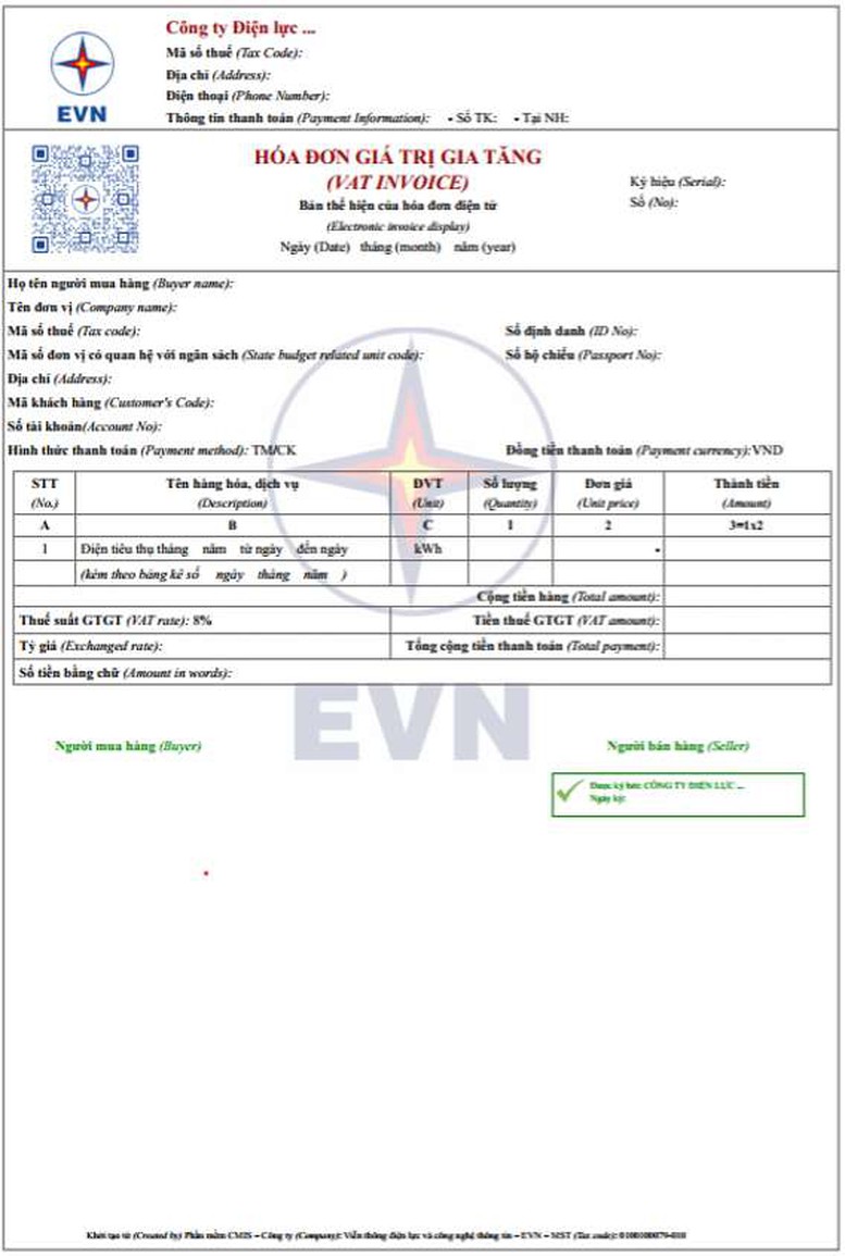 EVN giới thiệu mẫu hóa đơn tiền điện mới- Ảnh 1.