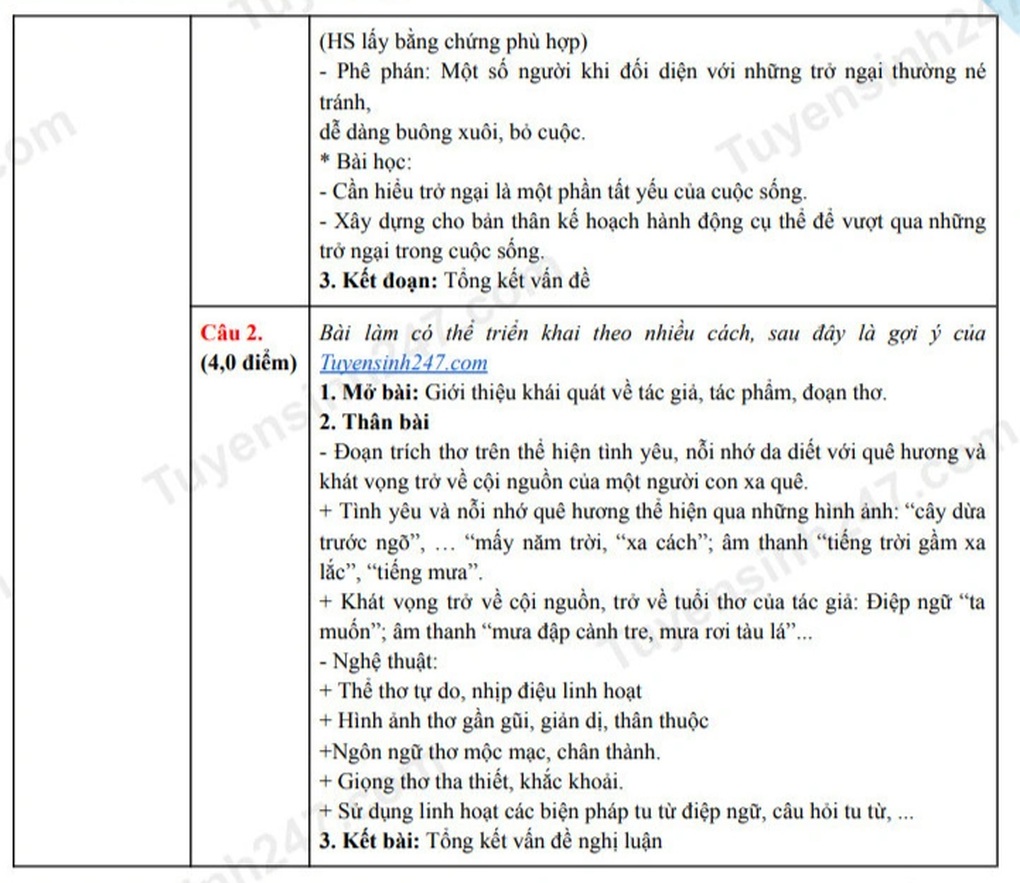 Đề thi và đáp án môn văn thi lớp 10 năm 2025 tỉnh Phú Thọ - 4
