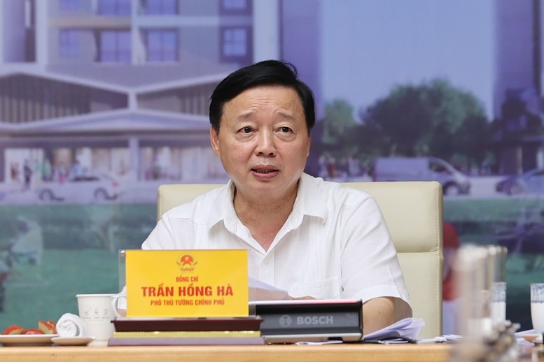 Le vice-Premier ministre Tran Hong Ha s'exprime lors de la conférence - Photo : VGP/Nhat Bac