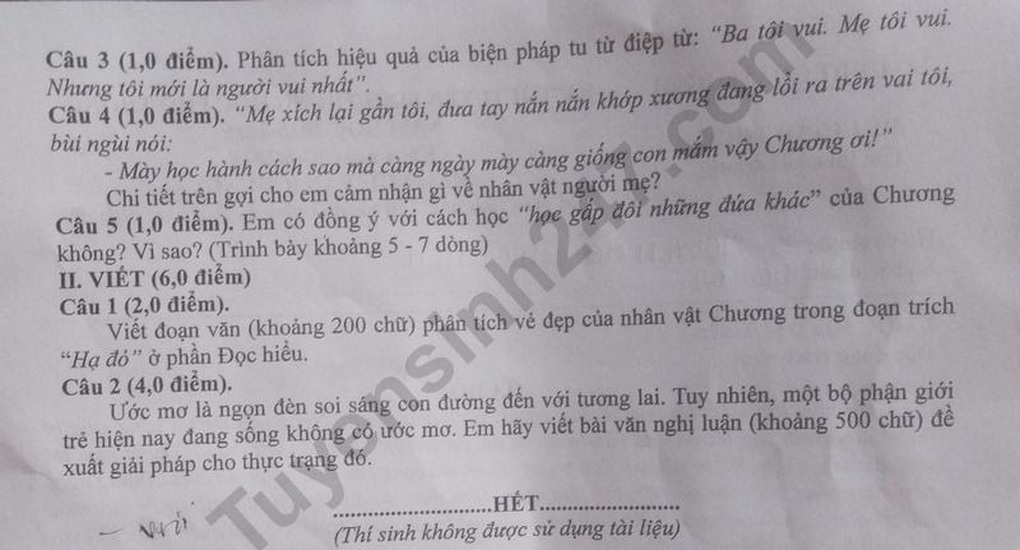 Đáp án tất cả các môn thi vào lớp 10 năm 2025 của tỉnh Quảng Bình - 2