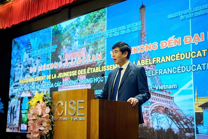 Ông Lâm Hải Giang – Phó Chủ tịch UBND tỉnh Bình Định, phát biểu chào mừng.
