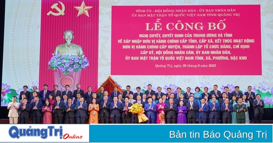 Danh sách nhân sự chủ chốt của tỉnh Quảng Trị sau sáp nhập