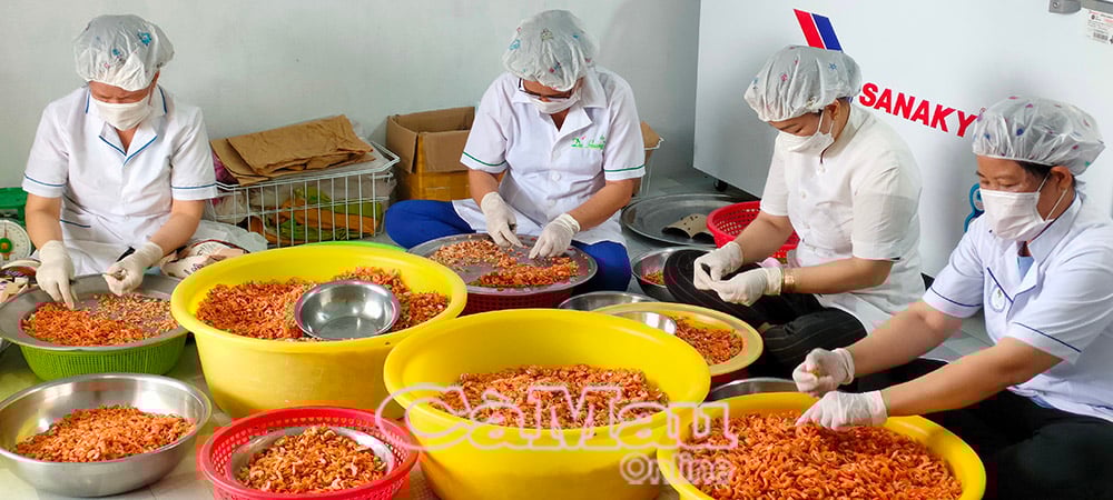 Sản phẩm OCOP 3 sao của HTX Trúc Thương (xã Tân Dân, huyện Ðầm Dơi, tỉnh Cà Mau).