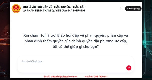 Trợ lý ảo giúp tra cứu thẩm quyền cho chính quyền địa phương 2 cấp