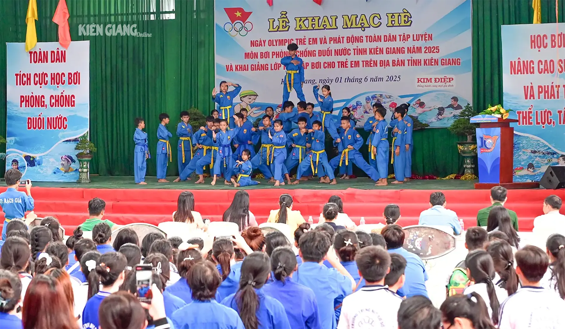 Kiên Giang khai mạc hè và phát động toàn dân tập luyện môn bơi