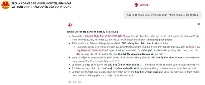 Trợ lý ảo hỗ trợ giải đáp về phân cấp, phân quyền- Ảnh 1.