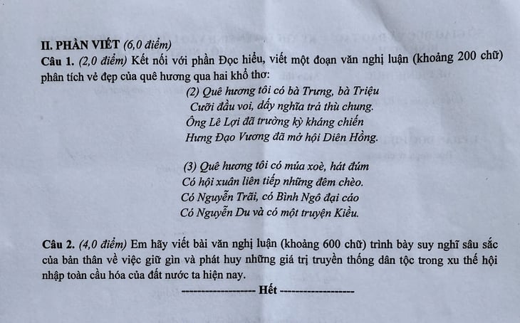 Sĩ tử Bình Định thích thú với đề văn giữ gìn giá trị truyền thống trong xu thế hội nhập - Ảnh 3.
