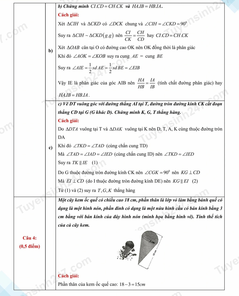 Đề thi và đáp án môn tiếng Anh, toán thi lớp 10 của Phú Thọ - 11