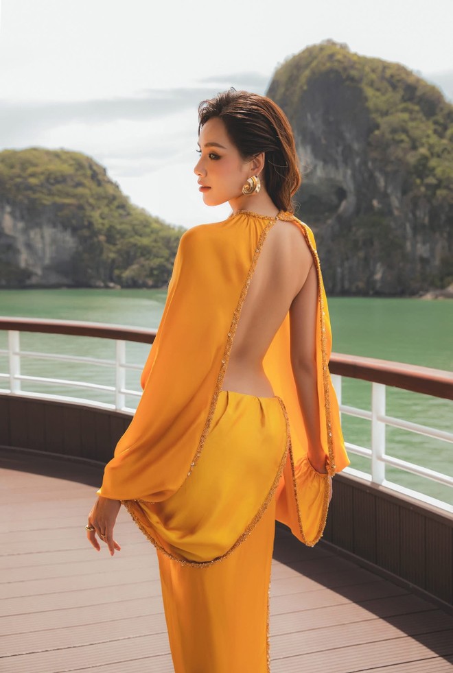 Hoa hậu Lê Hoàng Phương hóa "nàng thơ" của NTK Lê Thanh Hòa - Ảnh 13.