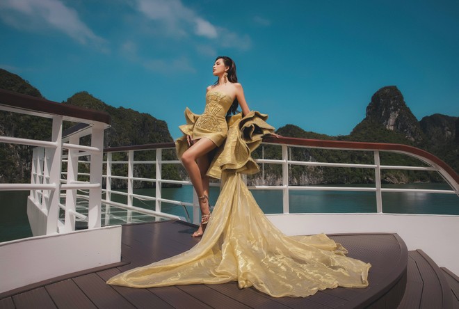 Hoa hậu Lê Hoàng Phương hóa "nàng thơ" của NTK Lê Thanh Hòa - Ảnh 5.