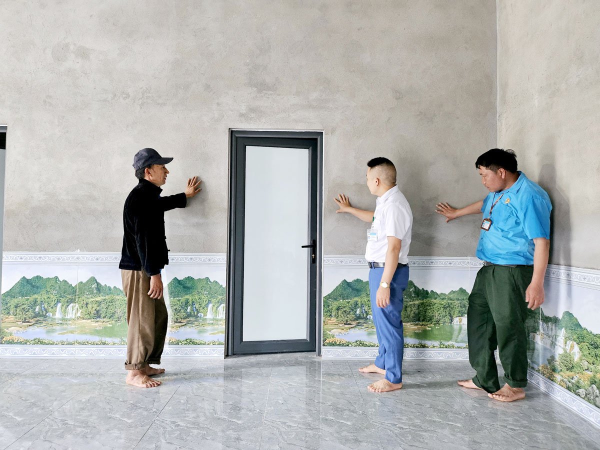 Ngôi nhà mới hoàn thành hồi tháng 3.2025 của gia đình ông Sùng Seo Lao, thôn Nàn Ma, xã Nàn Ma. 