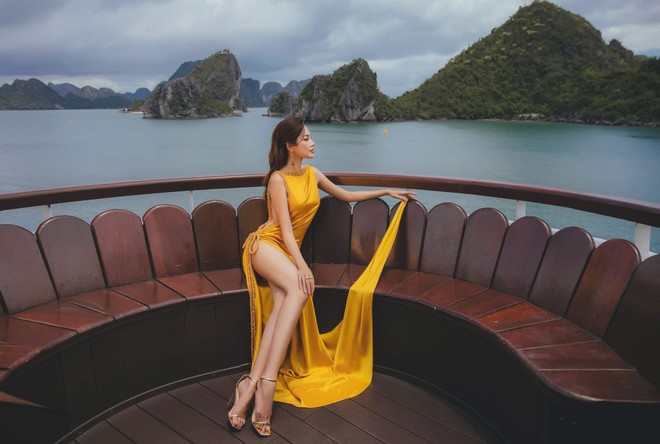 Hoa hậu Lê Hoàng Phương hóa "nàng thơ" của NTK Lê Thanh Hòa - Ảnh 17.