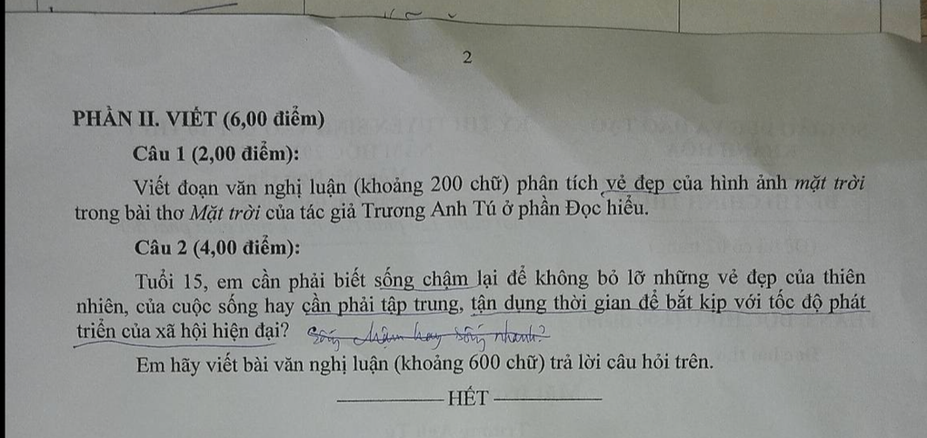 ចម្លើយចំពោះការប្រឡងចូលរៀនថ្នាក់ទី១០ ផ្នែកអក្សរសាស្ត្រខេត្ត Khanh Hoa ឆ្នាំ 2025