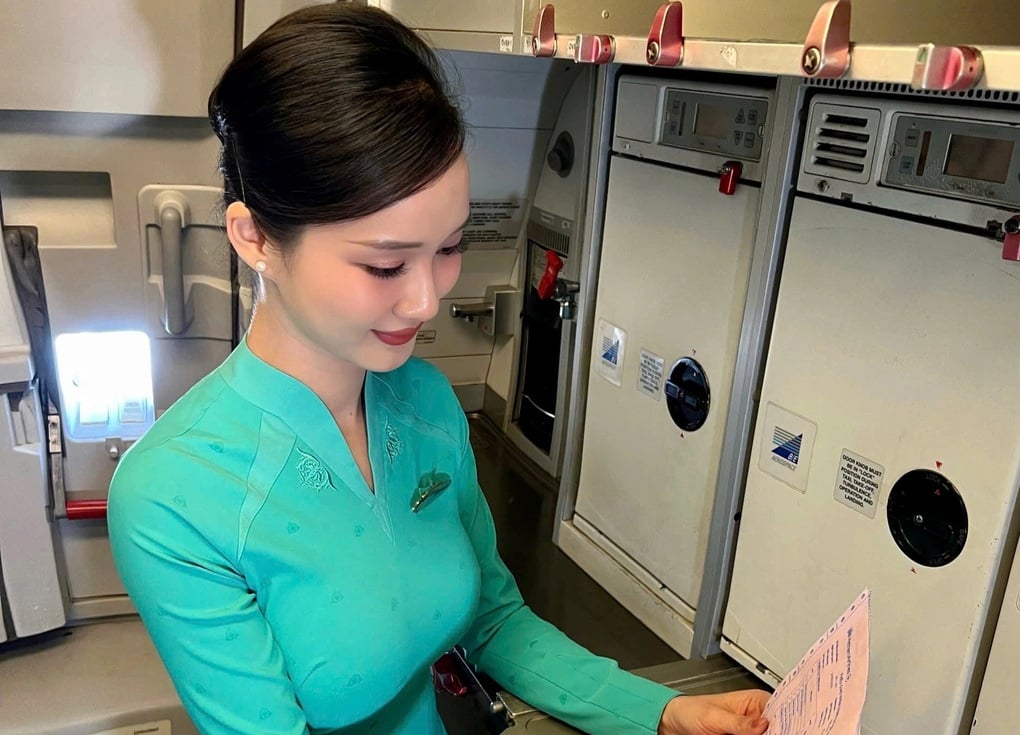 Khoảnh khắc trên máy bay của nữ tiếp viên xinh đẹp hút 7 triệu lượt xem - 2