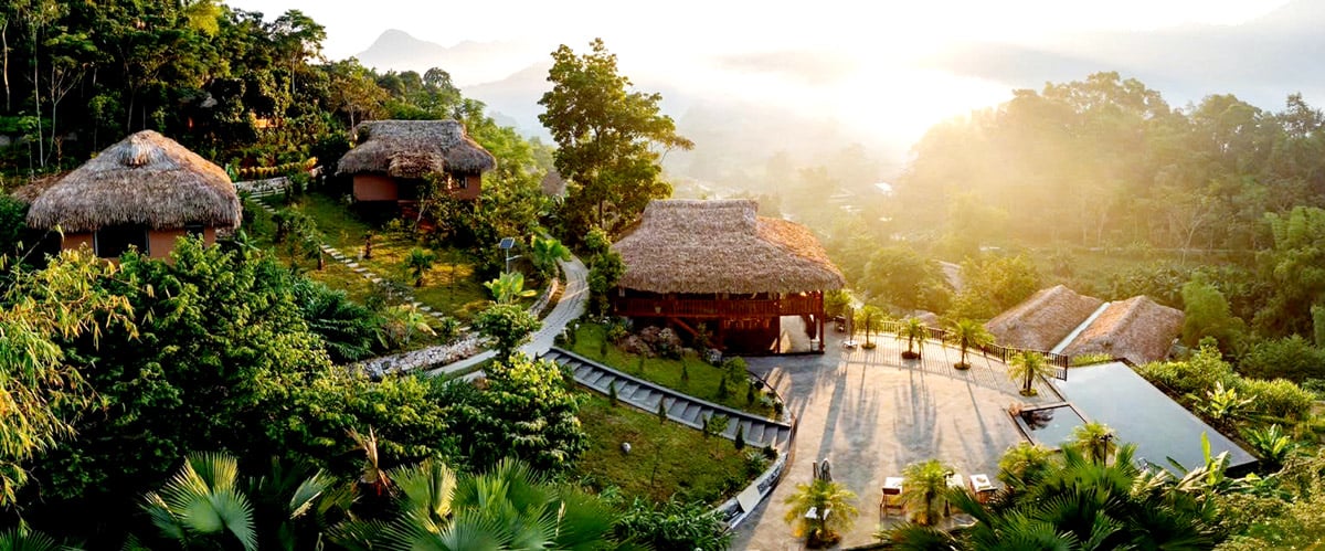 Khu nghỉ dưỡng An Châng Retreat & Spa, xã Phương Thiện (thành phố Hà Giang) do hộ kinh doanh cá thể đầu tư. 					Ảnh: an giang