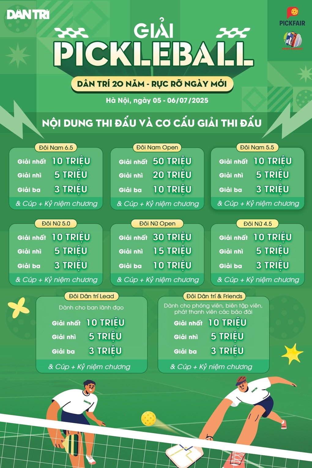 Giải pickleball Dân trí 20 năm - Rực rỡ ngày mới: Ngày hội hấp dẫn - 4