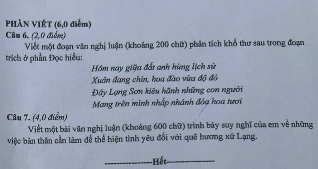 Đáp án tất cả các môn thi vào lớp 10 năm 2025 của tỉnh Lạng Sơn - 2
