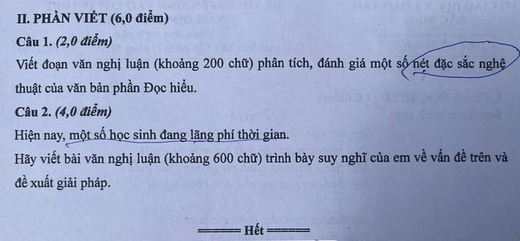 Đề và đáp án văn lớp 10 nơi quay siêu phẩm hơn 200 triệu views - 2