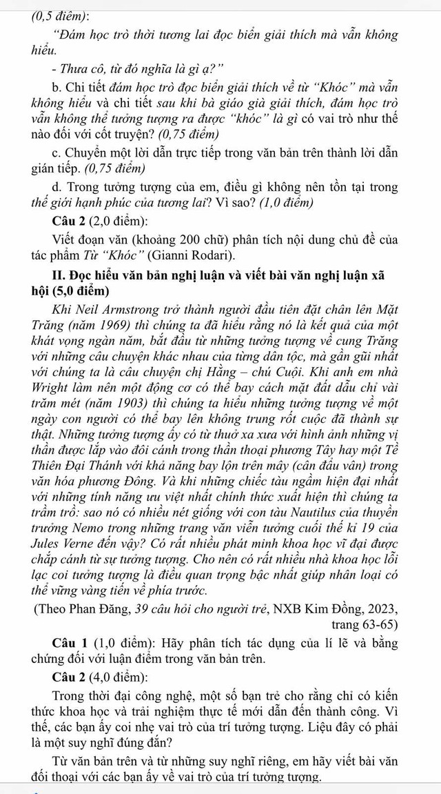 Đề thi lớp 10 môn ngữ văn năm nay khác năm trước như thế nào? - Ảnh 9.