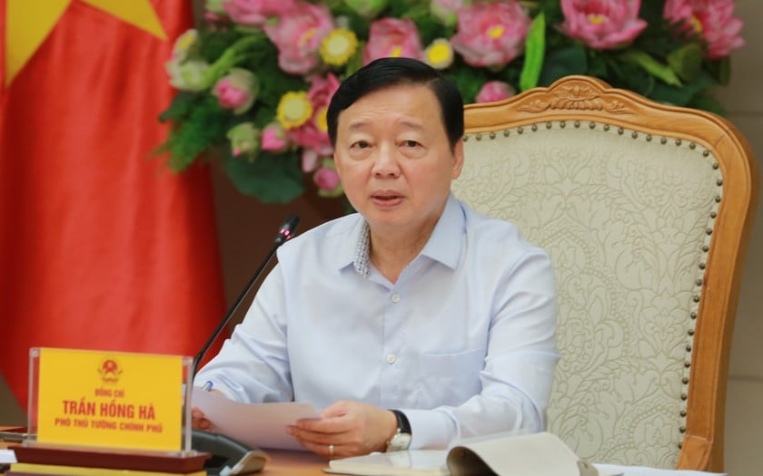 Phó Thủ tướng Chính phủ Trần Hồng Hà, Chủ tịch Ủy ban An ninh hàng không dân dụng quốc gia chủ trì cuộc họp. (Ảnh: VGP).