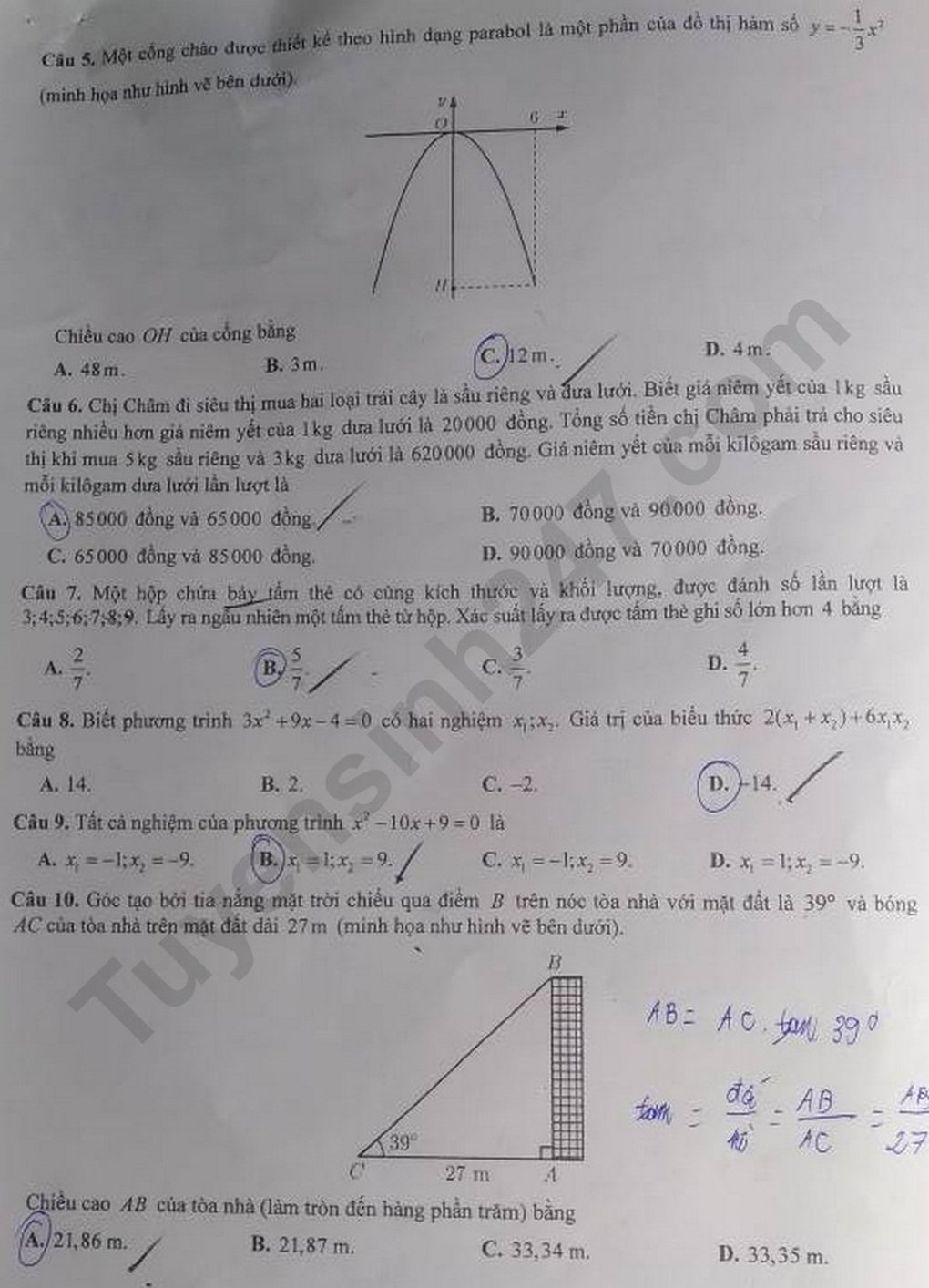 Đáp án tất cả các môn thi vào lớp 10 ở Cần Thơ năm 2025 - 2