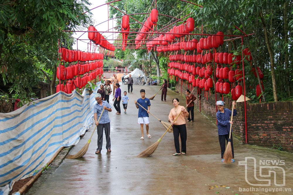 Hoạt động tổng vệ sinh môi trường được tổ dân phố triển khai vào ngày Chủ nhật của tuần thứ 3 hàng tháng.