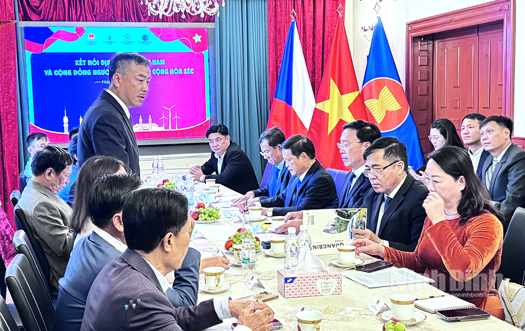 គណៈប្រតិភូចូលរួមសន្និសីទ “តភ្ជាប់មូលដ្ឋានវៀតណាម និងសហគមន៍វៀតណាមនៅសាធារណរដ្ឋឆែក”។