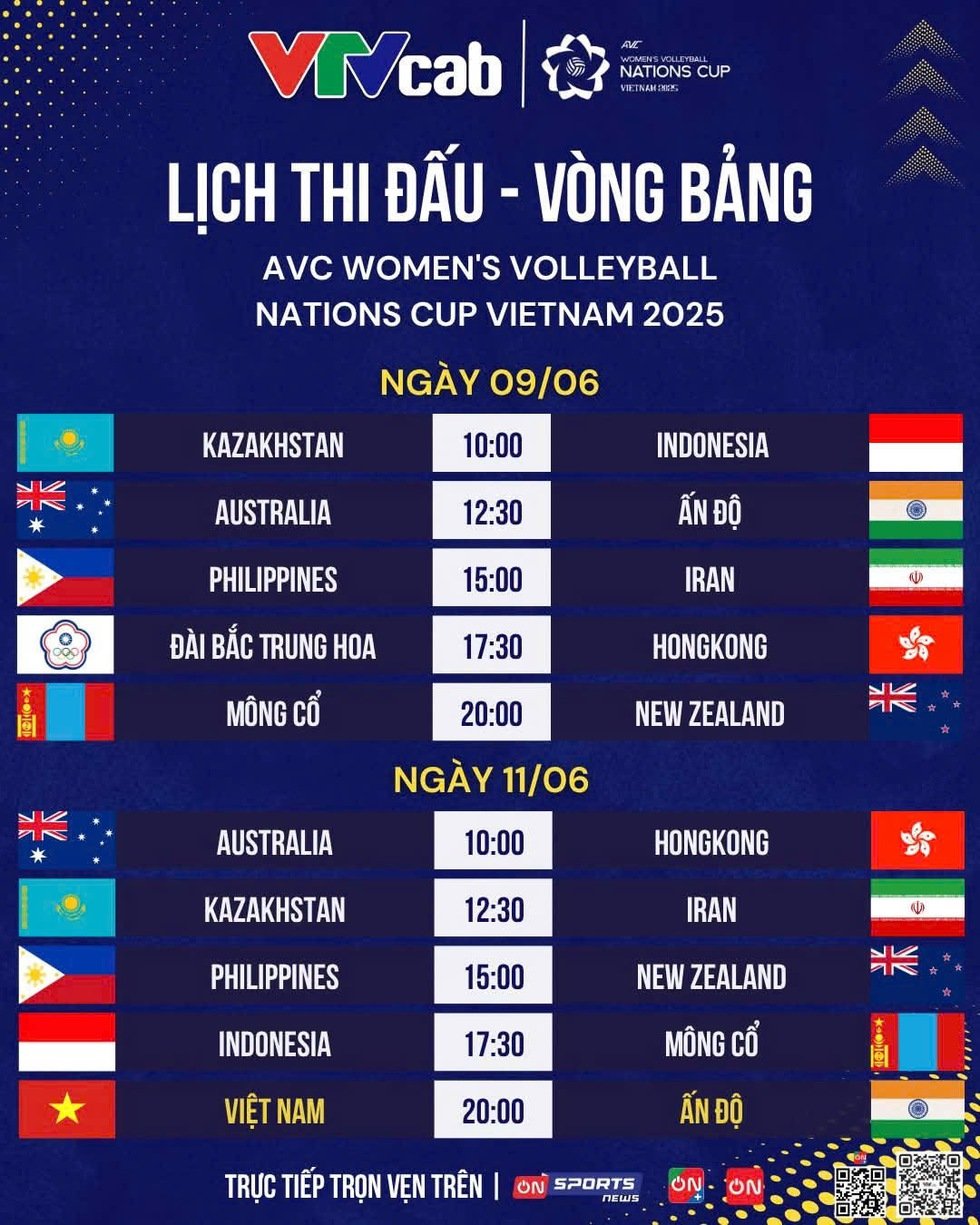 Đội tuyển bóng chuyền nữ Việt Nam sẵn sàng chinh phục AVC Nations Cup: VTVcab phát sóng trực tiếp- Ảnh 2.