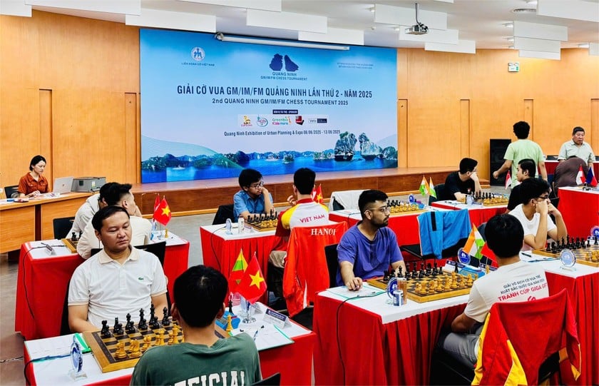 Giải Cờ vua đại kiện tướng, kiện tướng quốc tế năm 2025 tại Quảng Ninh diễn ra đến ngày 13/6.