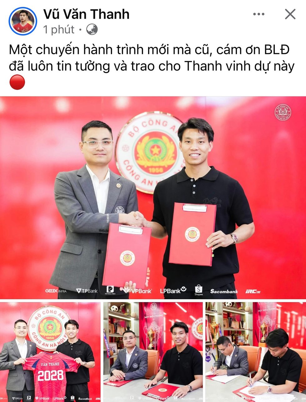 Văn Thanh và CLB CAHN gia hạn hợp đồng, đập tan tin đồn cập bến Thể Công Viettel- Ảnh 1.