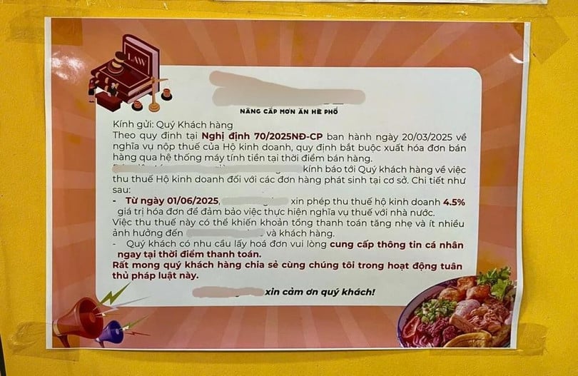 Từ 1/1/2026, hộ, cá nhân kinh doanh có doanh thu dưới 200 triệu đồng/năm sẽ không phải nộp thuế thu nhập, VAT. Còn lại, tất cả hộ, cá nhân kinh doanh đều phải kê khai, nộp thuế theo doanh thu thực tế. Ảnh minh họa: Khánh Giao.