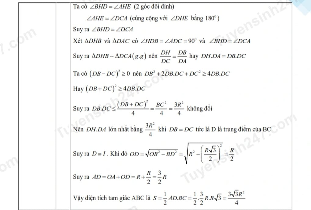 Đề thi và đáp án môn toán, tiếng Anh thi lớp 10 của tỉnh Bắc Ninh - 14