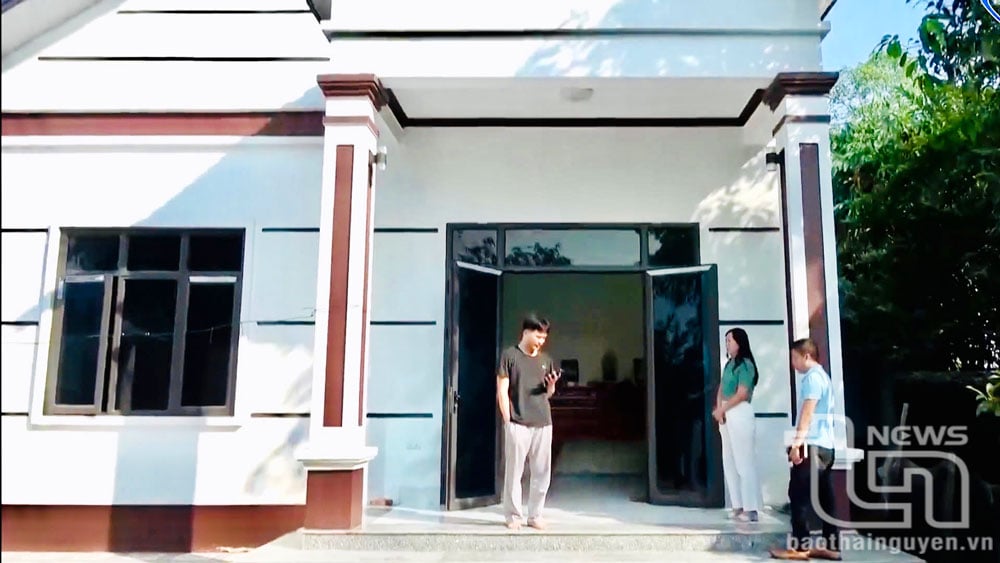 Ngôi nhà của gia đình chị Trịnh Thị Vụ, ở tổ dân phố Nguyên Giả, phường Cải Đan (TP. Sông Công) được xây dựng từ nguồn vốn vay ưu đãi Ngân hàng Chính sách xã hội.