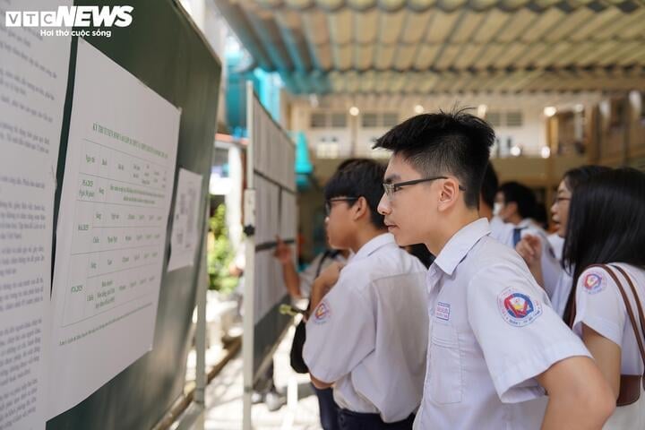 Candidates enter the first exam of the 10th grade exam in Ho Chi Minh City.