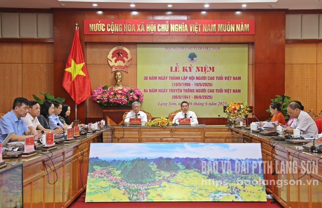 Các đại biểu dự tại điểm cầu UBND tỉnh Lạng Sơn