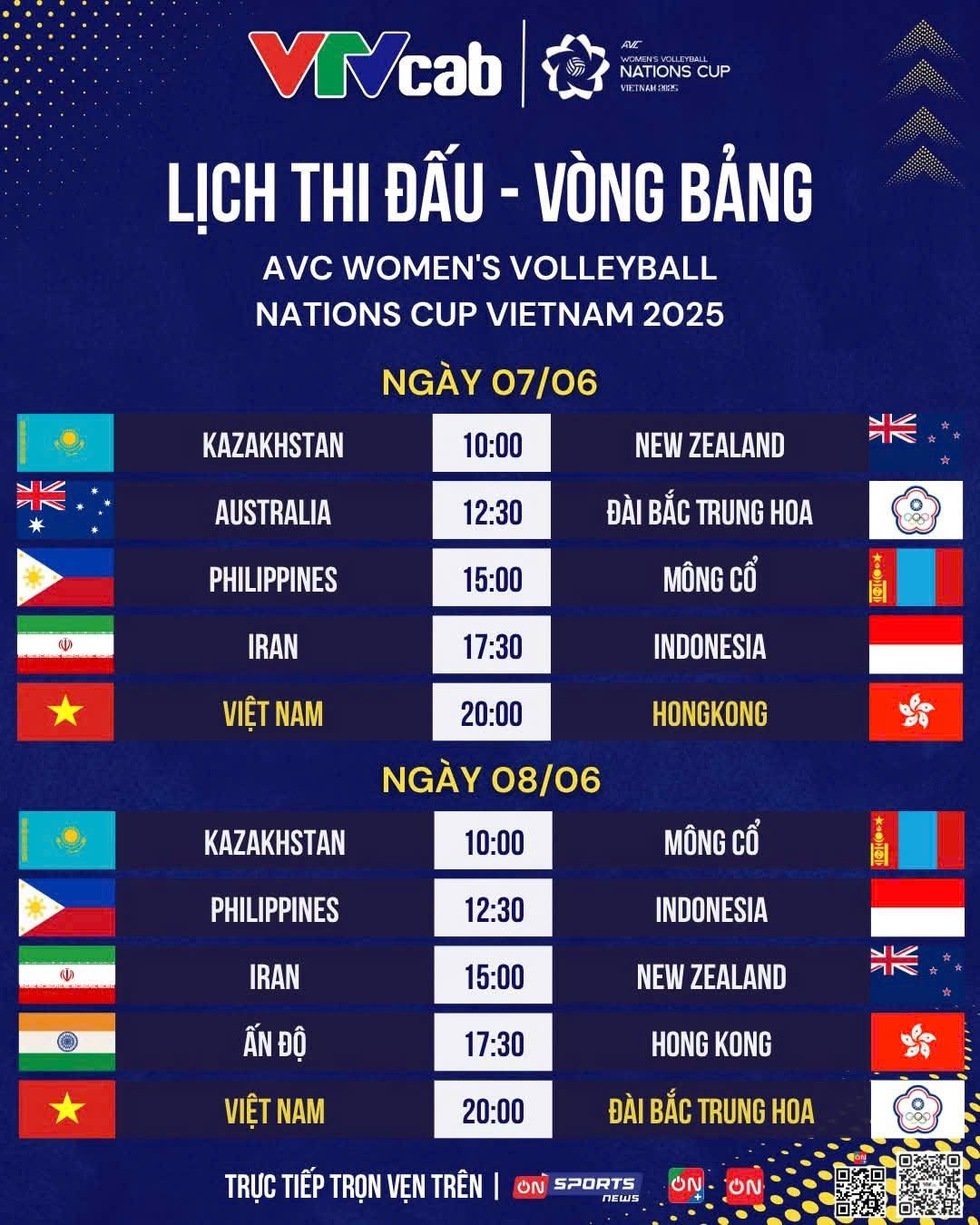 Đội tuyển bóng chuyền nữ Việt Nam sẵn sàng chinh phục AVC Nations Cup: VTVcab phát sóng trực tiếp- Ảnh 1.
