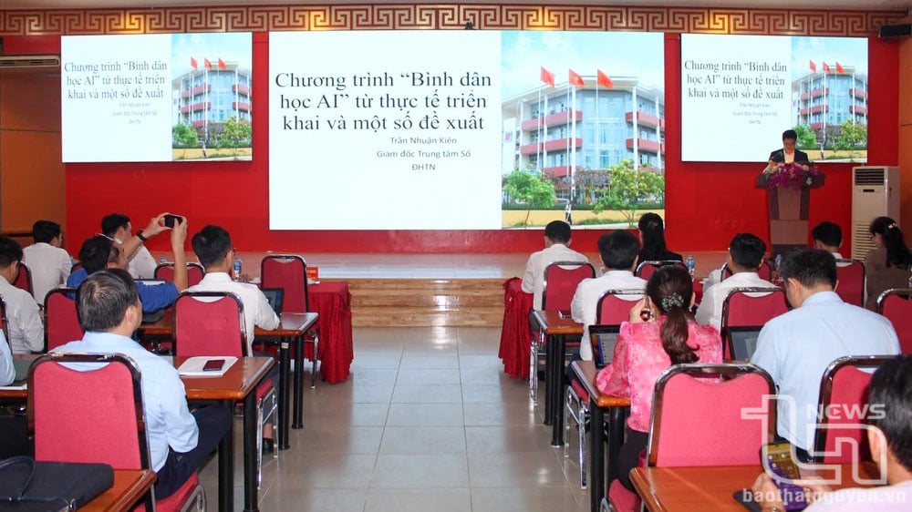 Các lớp học về ứng dựng AI đã, đang được triển khai rộng khắp trên địa bàn tỉnh Thái Nguyên, trong đó có các cơ quan báo chí.