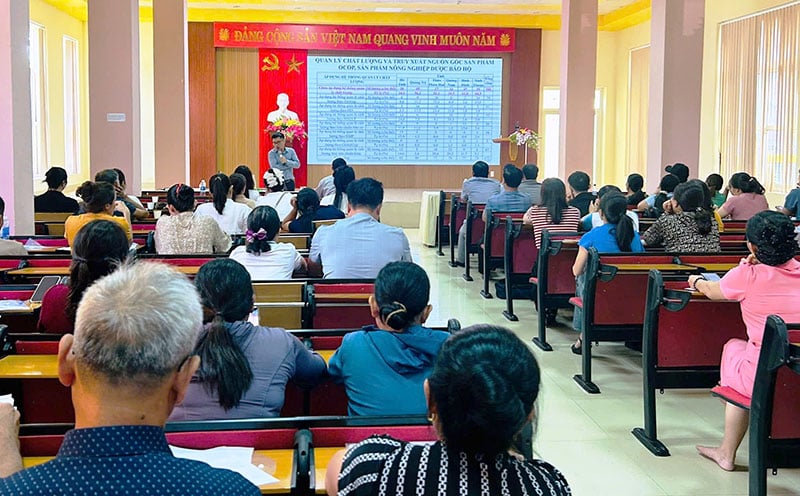 Quang cảnh lớp tập huấn.