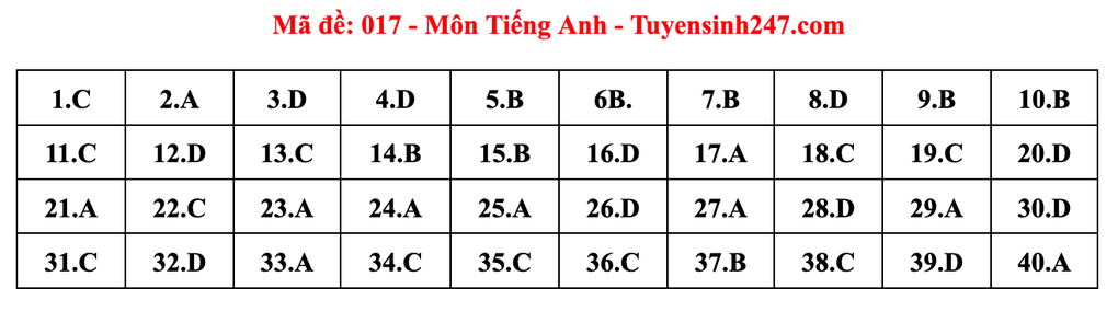 Gợi ý đáp án môn tiếng Anh thi vào lớp 10 năm 2025 của Hà Nội - 17
