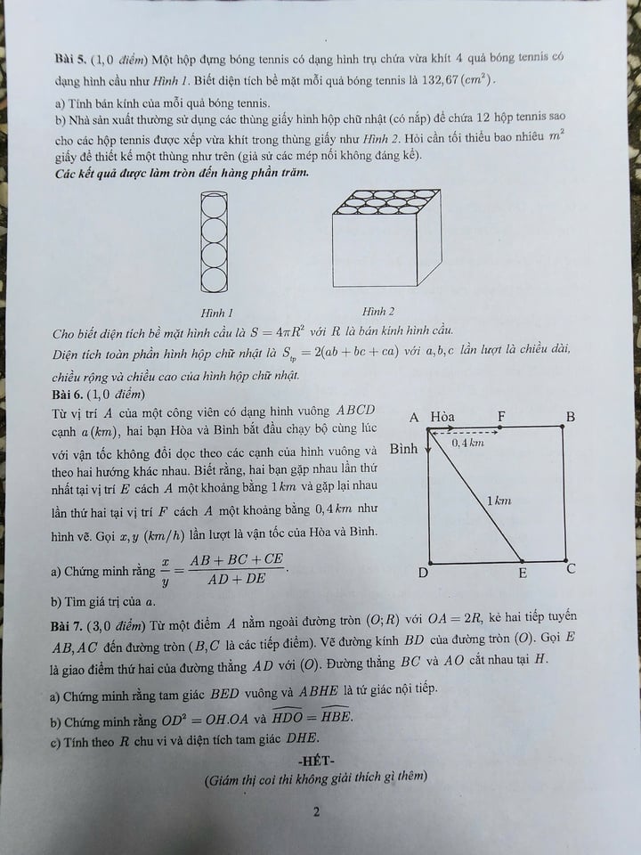 Đề Toán thi vào lớp 10 TP.HCM - 2