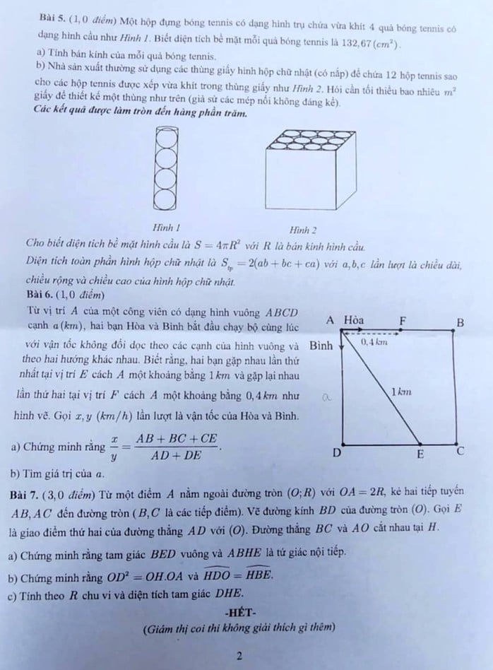 Thi lớp 10 ở TP HCM: Gợi ý giải đề thi môn toán  - Ảnh 2.