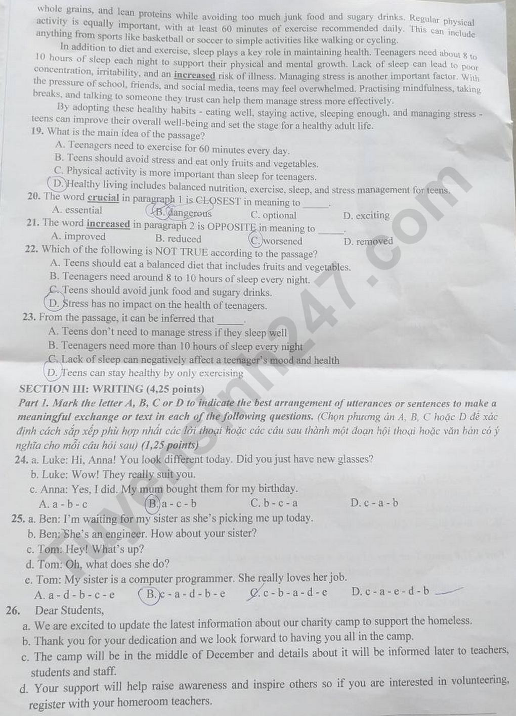 Đề và đáp án các môn thi vào lớp 10 của Ninh Thuận - 3
