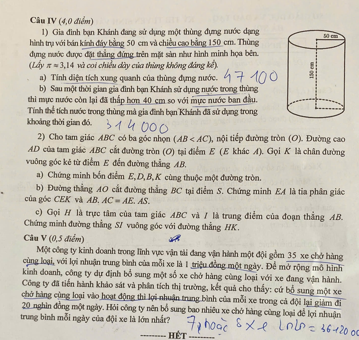 Đề thi toán lớp 10 Hà Nội - Ảnh 2.