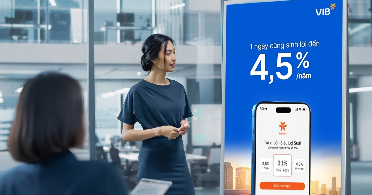 Dòng vốn lưu động tự sinh lời tối ưu với tài khoản Siêu lợi suất VIB dành cho doanh nghiệp