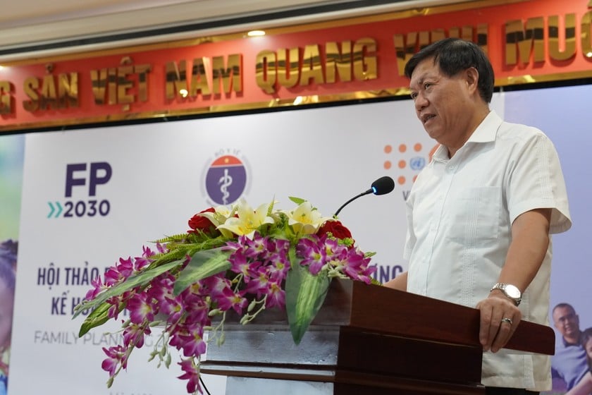 Permanent Deputy Minister of Health Do Xuan Tuyen spoke at the workshop. (Photo: Organizing Committee)